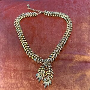 SOLD-Signed Sherman Aurora Borealis Austrian Crystal Necklace